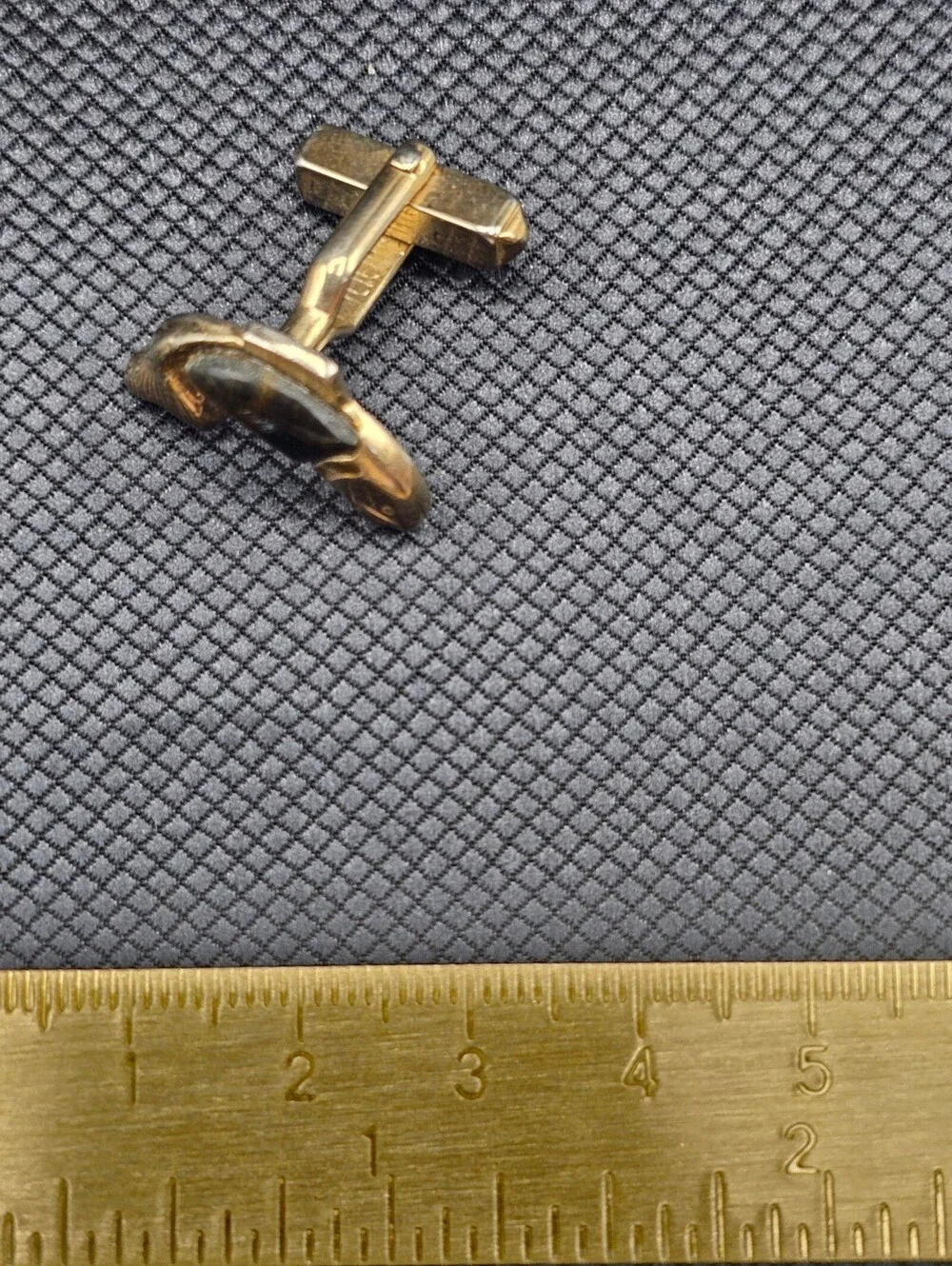 Vintage Gold Tone Fish Shaped Cufflink